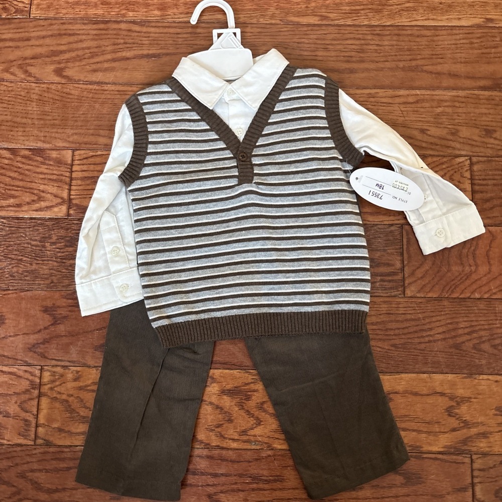 Baby Boy Clothes New with Tags Boutique Collection 18‎ Month 3pc Dressy  Outfit
